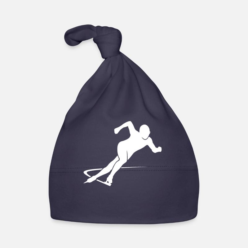 Dynamische Eisschnelllauf Silhouette Geschenk Baby Bio-Mütze