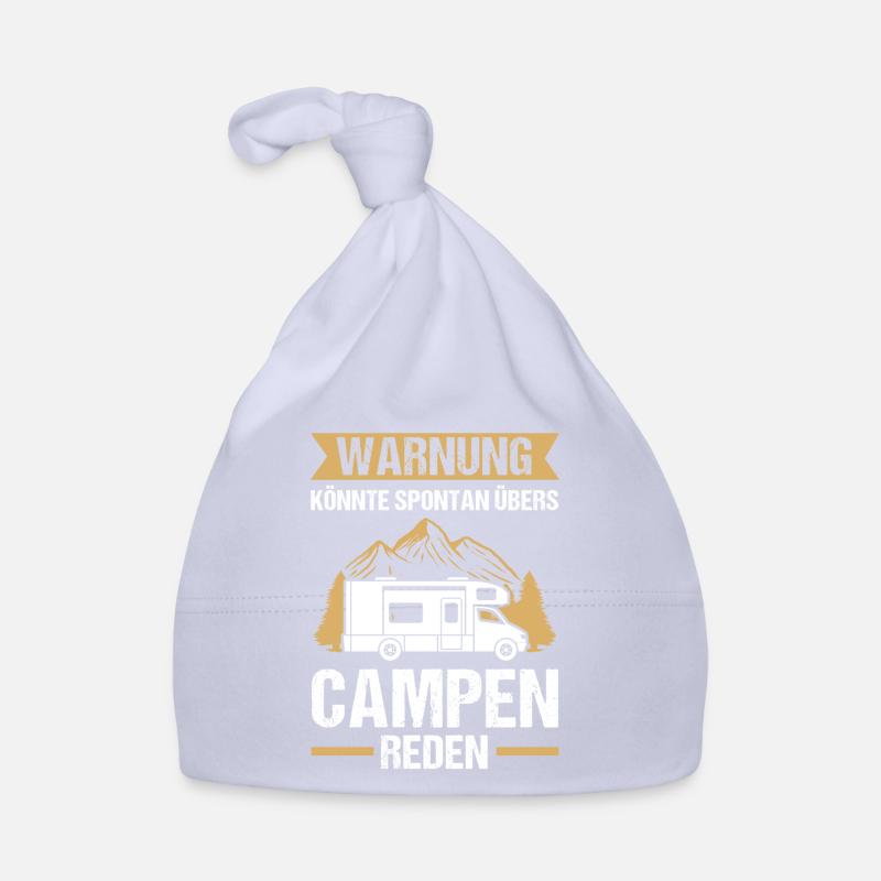 Campen Camping Camper Geschenk - Baby Bio-Mütze - Sky
