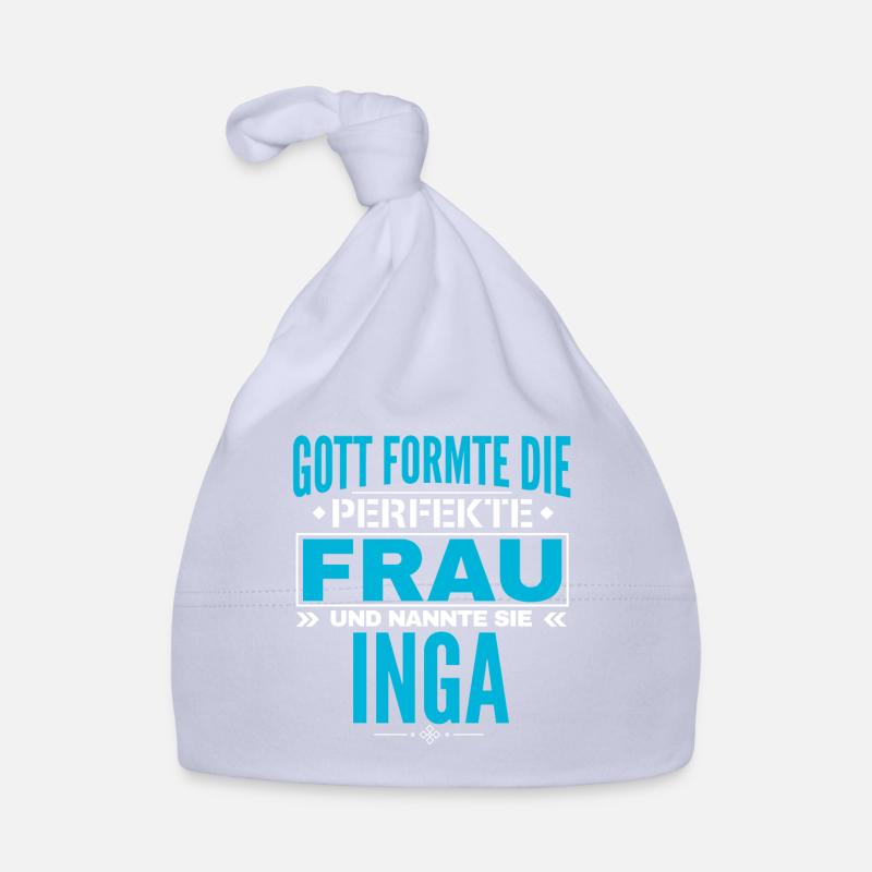 Inga Name Design Baby Bio-Mütze