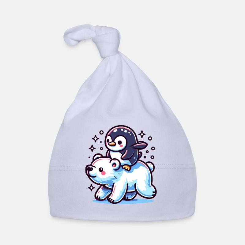 Pinguin und Eisbär Geschenk Baby Bio-Mütze
