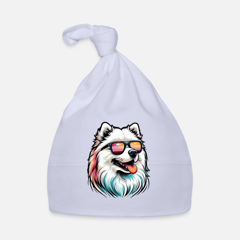 Samojeden Hund Geschenke Niedlicher Samojeden Hund Grafik Baby Bio-Mütze