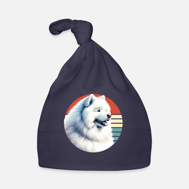 Chien Samoyède Cadeaux Mignon Samoyède Chien Graphique Bonnet bio Bébé