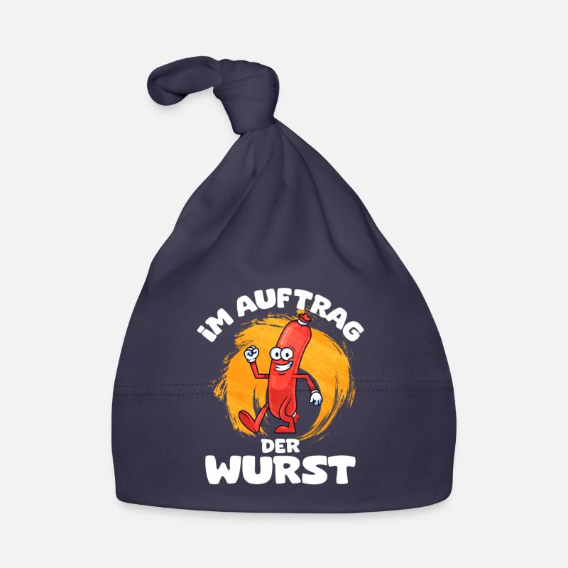 Bratwurst als Geschenk Baby Bio-Mütze
