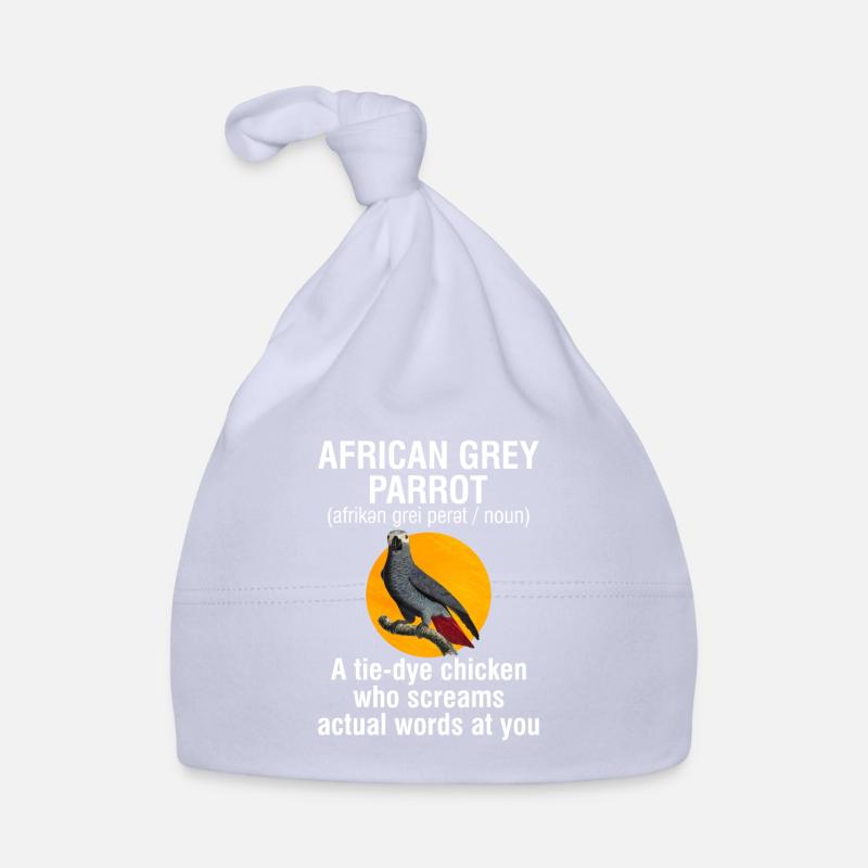 Cadeau de perroquet gris africain Bonnet bio Bébé
