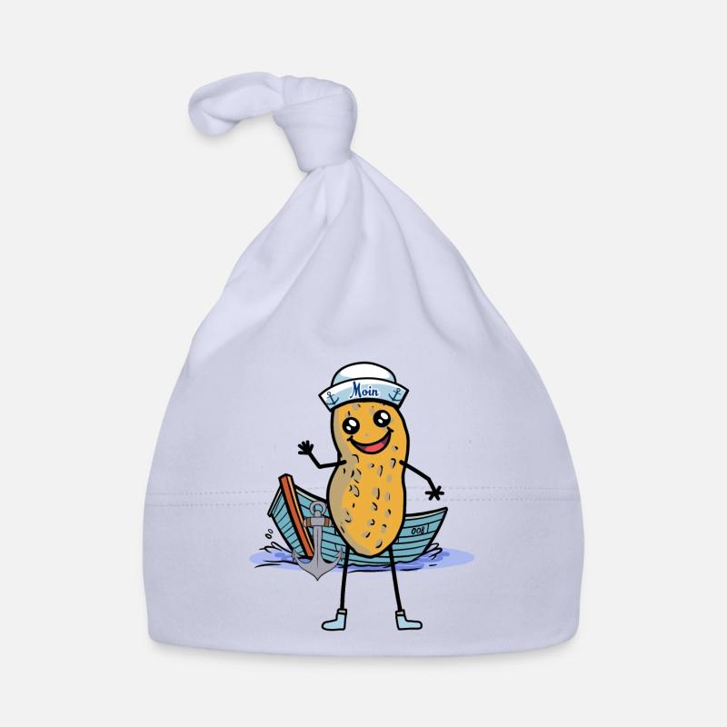 Maritime Peanut Sailor Boat Ahoy Captain Organic Baby Cap