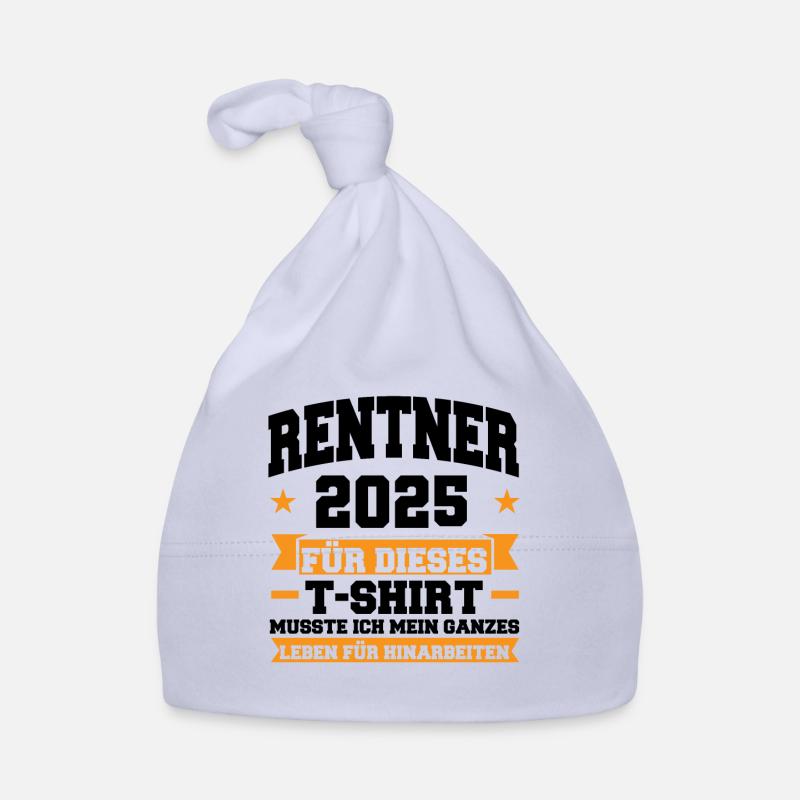 Rentner 2025 Rente Ruhestand Geschenk Baby Bio-Mütze