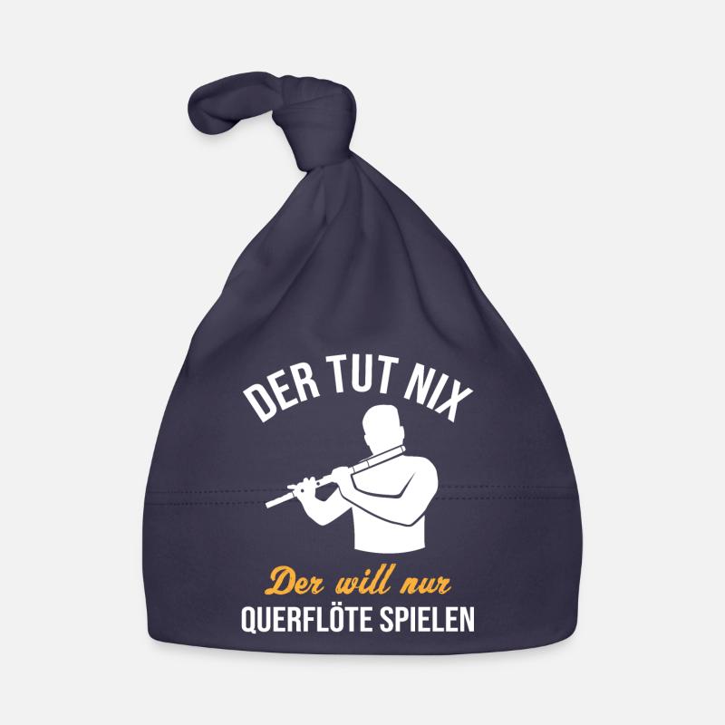 Harmloser Querflötenspieler Witz Baby Bio-Mütze