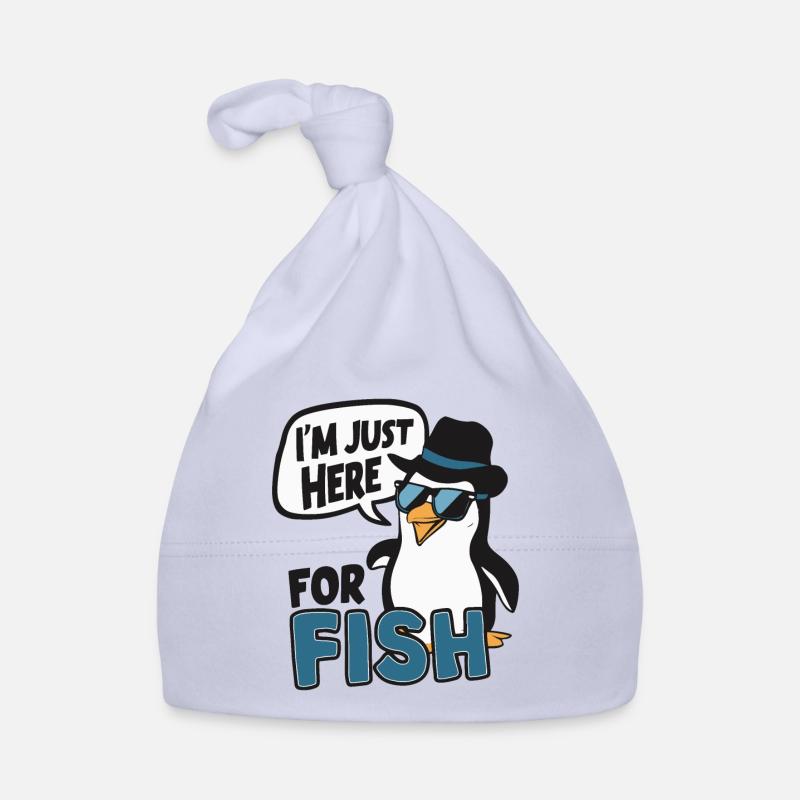 I'M JUST HERE FOR FISH. PENGUIN Organic Baby Cap