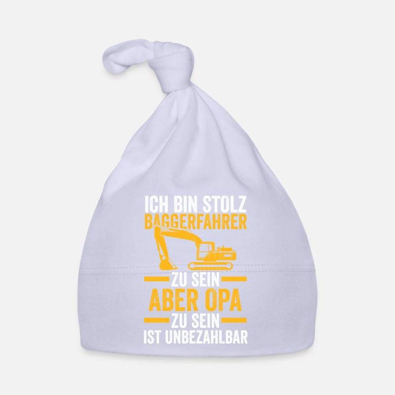 Bagger Opa Baggerführer Geschenk - Baby Bio-Mütze - Sky