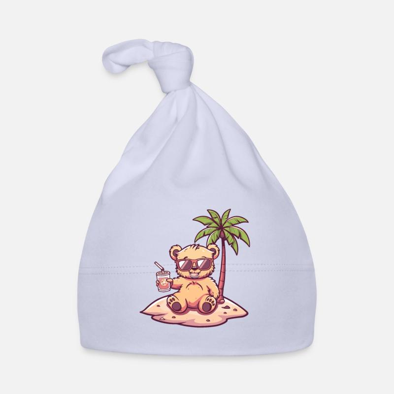 Bear Island Summer Palm Organic Baby Cap