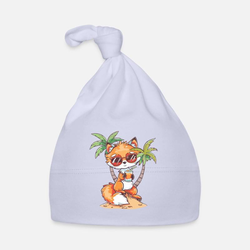 Fuchs Insel Sommer Palme Baby Bio-Mütze