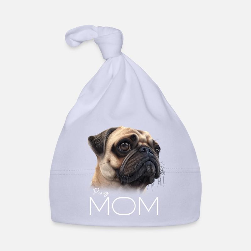 Pug Mops Mama Baby Bio-Mütze