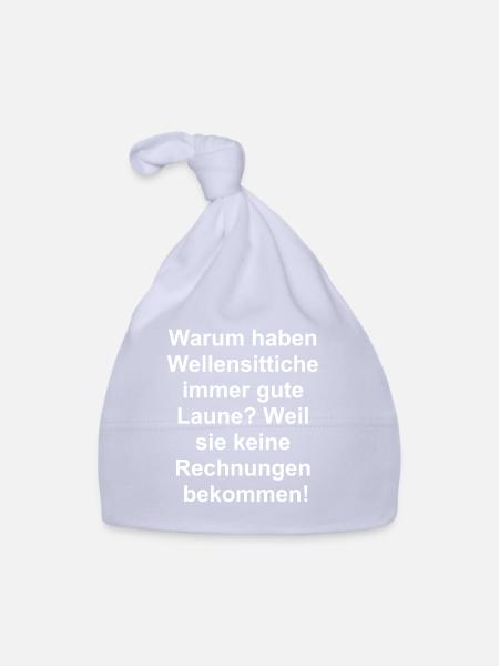 Geschenkidee für Vogelfreunde - Baby Bio-Mütze - Sky - Vorne