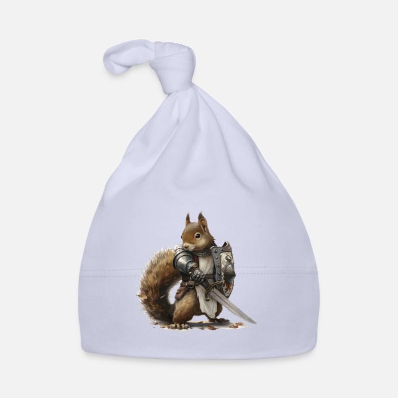 Eichhörnchen Ritter Mittelalter Baby Bio-Mütze