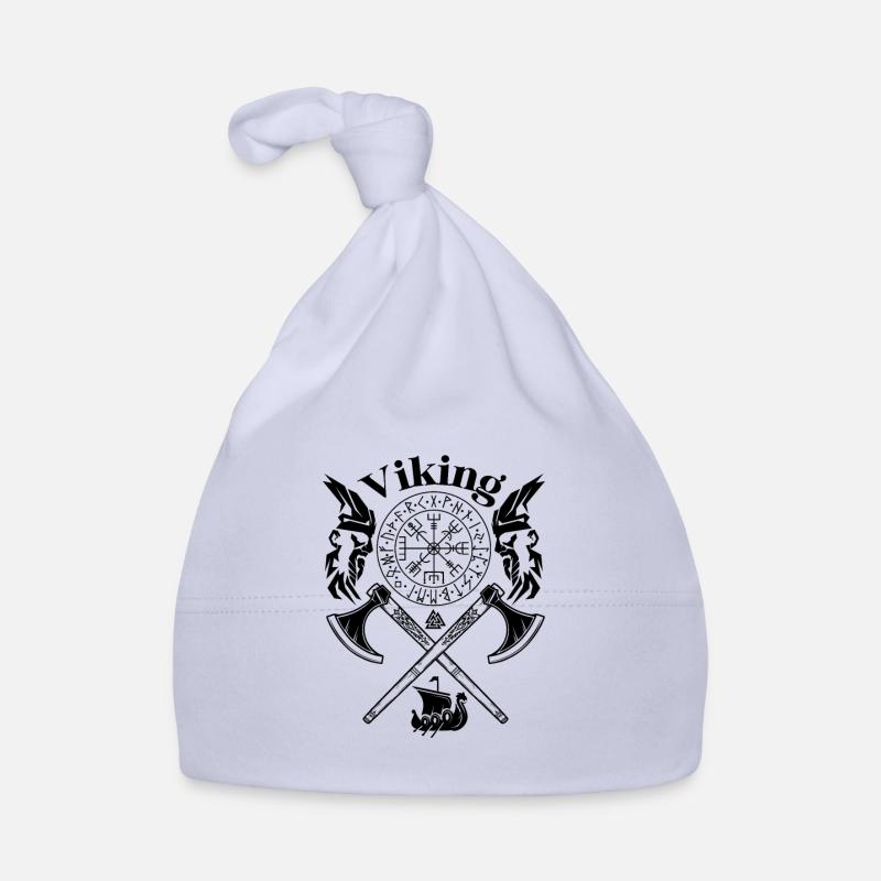 VIKING-Wikinger SYMBOLE-WIKINGER RUNEN Baby Bio-Mütze