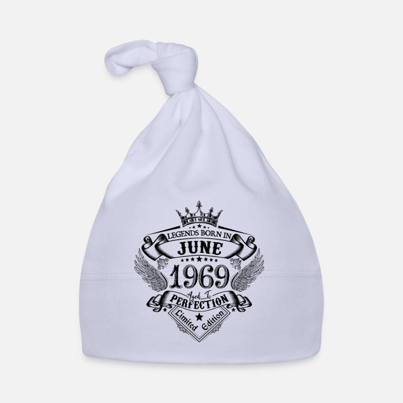 Geburtstag Juni 1969 Juni Jubiläum 1969 Baby Bio-Mütze