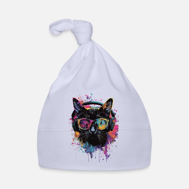Chat noir Bonnet bio Bébé