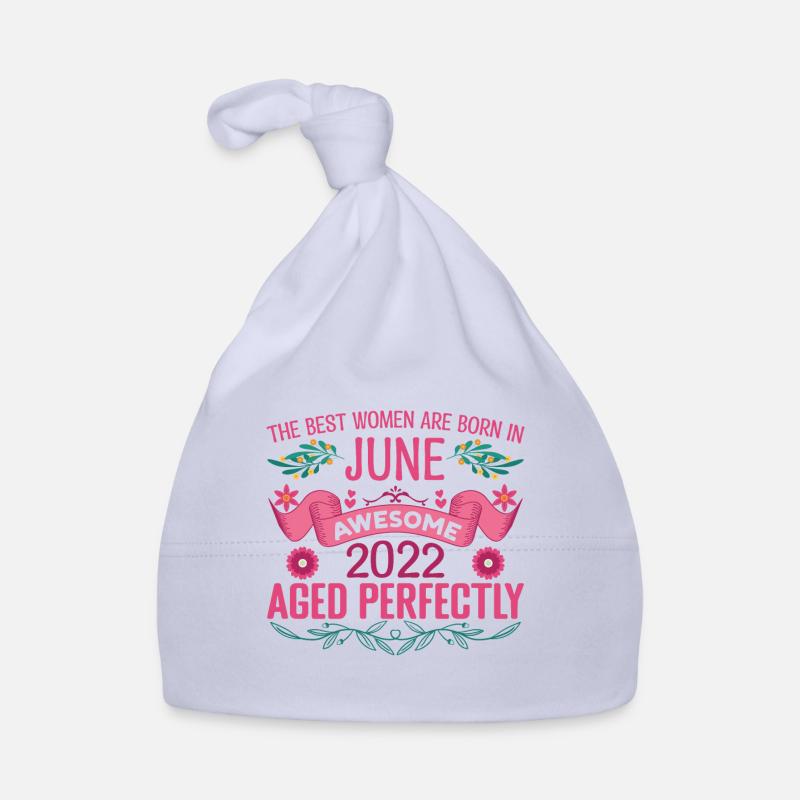 Juni 2022 Weiblicher Geburtstag Juni 2022 Baby Bio-Mütze