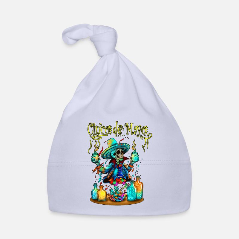 Chemise de sorcière Skeleton Chef Cingo de Mayo Potion Bonnet bio Bébé