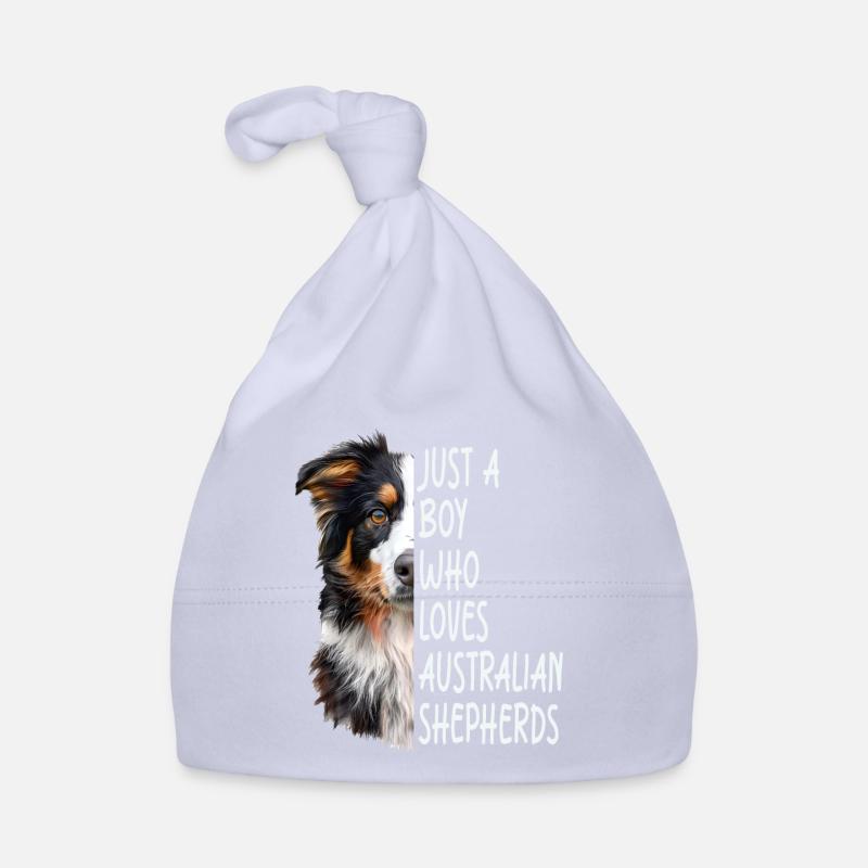 Berger australien - Bonnet bio Bébé - ciel