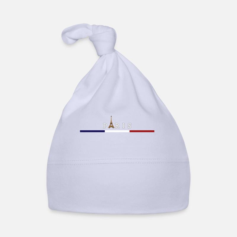 Drapeau France Tour Eiffel Élégance Parisienne - Bonnet bio Bébé - ciel