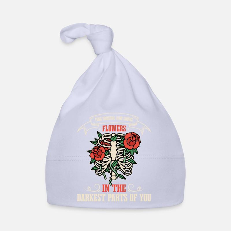 Des fleurs dans les parties les plus sombres de vous ! Bonnet bio Bébé