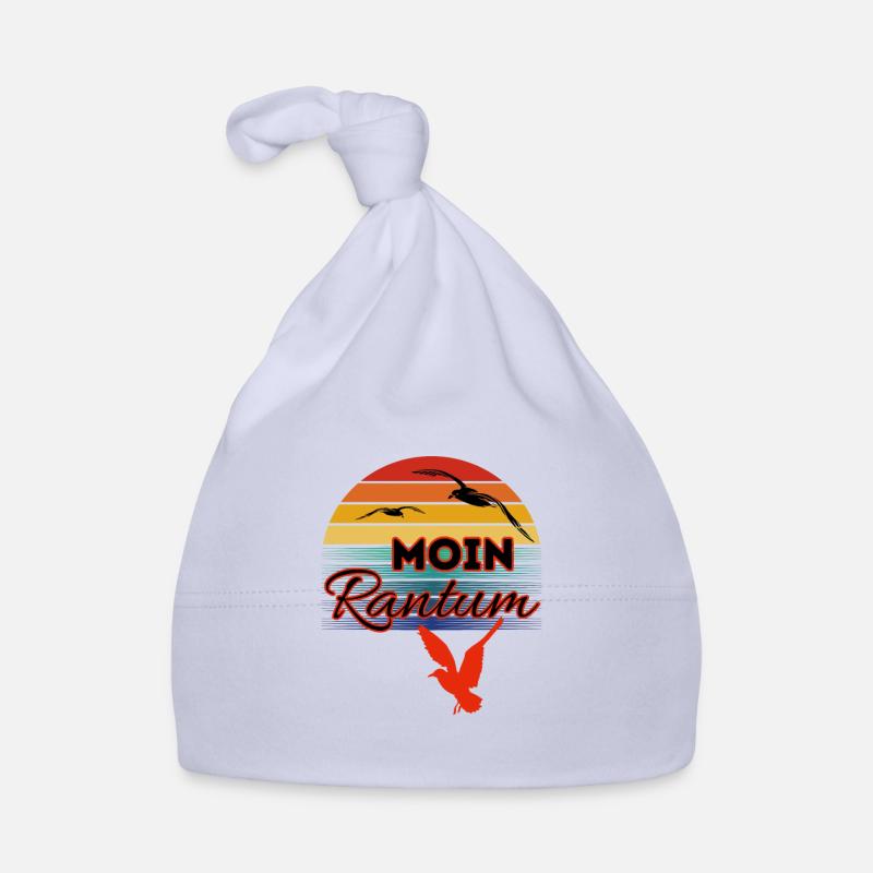Moin Rantum avec mouette dans le style rétro Sylt-Rantum Bonnet bio Bébé