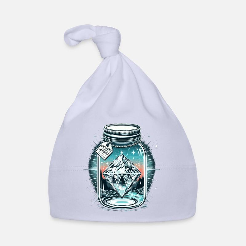 Diamant Eisberg im Einmachglas Baby Bio-Mütze