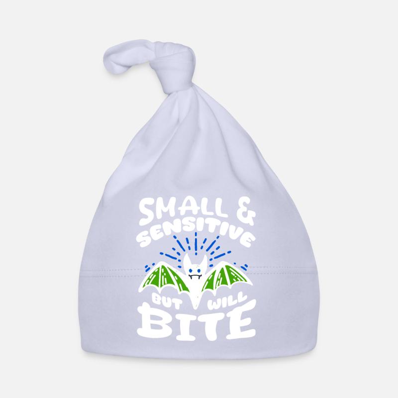 Bat Halloween Small Sensitive But Will Bite Organic Baby Cap