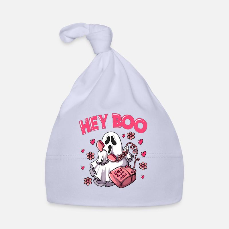 Ghost Pun Ghost Says Hey Boo Halloween Bonnet bio Bébé