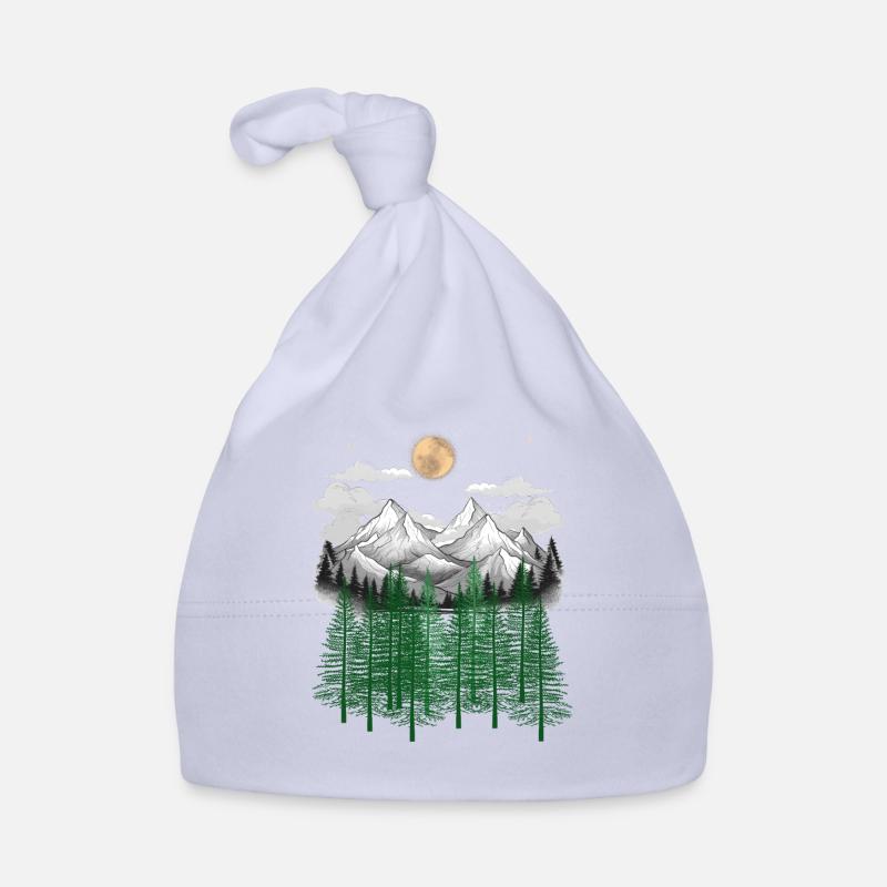mountain forest nature mountains spruce tree Organic Baby Cap