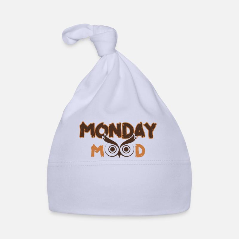 Lundi Mood, Eule, Déclaration drôle Montags Montag Bonnet bio Bébé