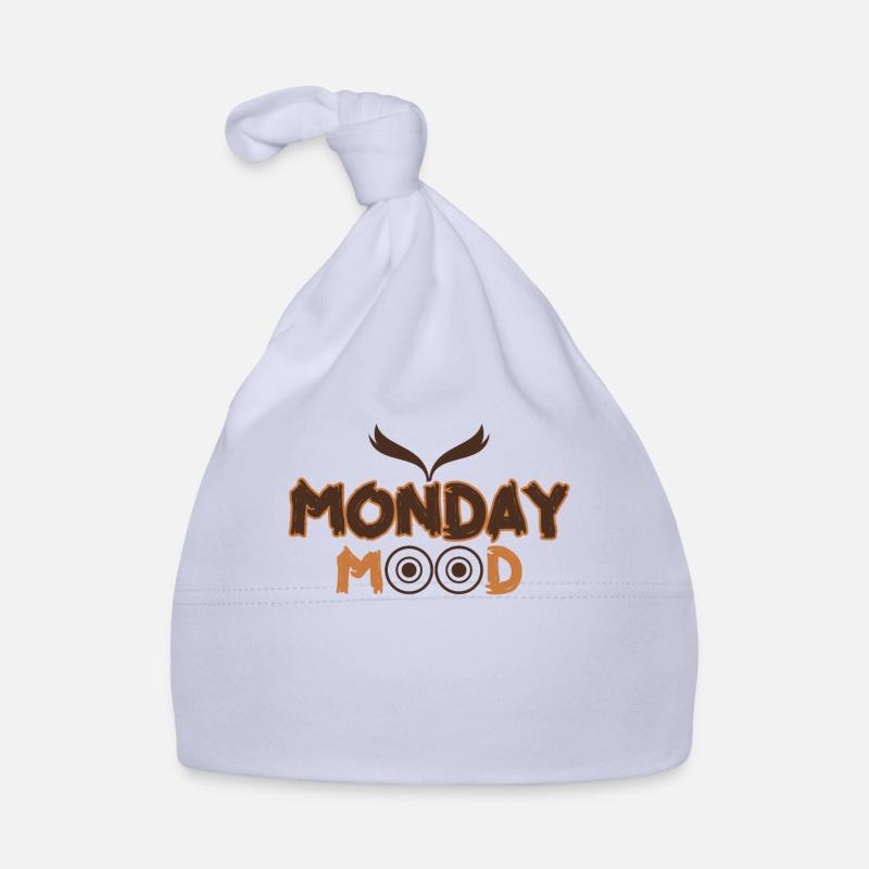 Lundi Mood, Eule, Déclaration drôle Montags Montag Bonnet bio Bébé