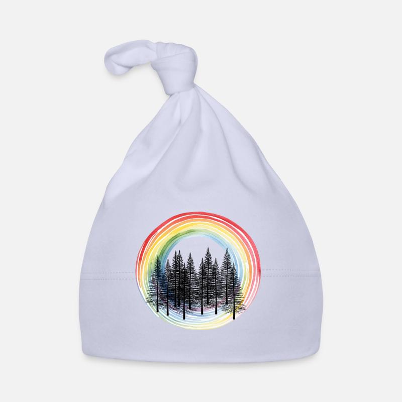 Fir Forest Rainbow Nature Lover Organic Baby Cap