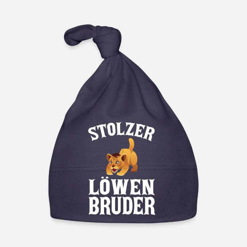 Bruder Löwe Schwester Geschenk Baby Bio-Mütze