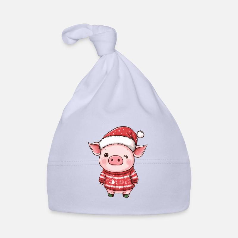 Bande dessinée de Noël cochon Bonnet bio Bébé