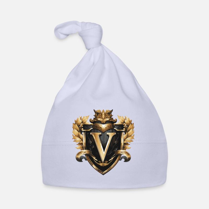 V Buchstabe Logo Krone Baby Bio-Mütze