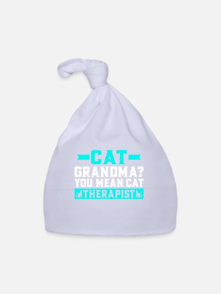 Cadeaux de grand-mère chat - Bonnet bio Bébé - ciel - Devant