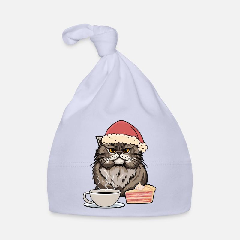 Chat Père Noël Père Noël Café Gâteau Snacking Noël Bonnet bio Bébé