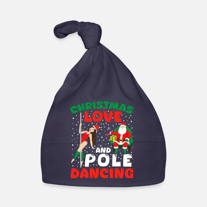 Poledan Dancer, Pole Dancing Christmas Love Organic Baby Cap