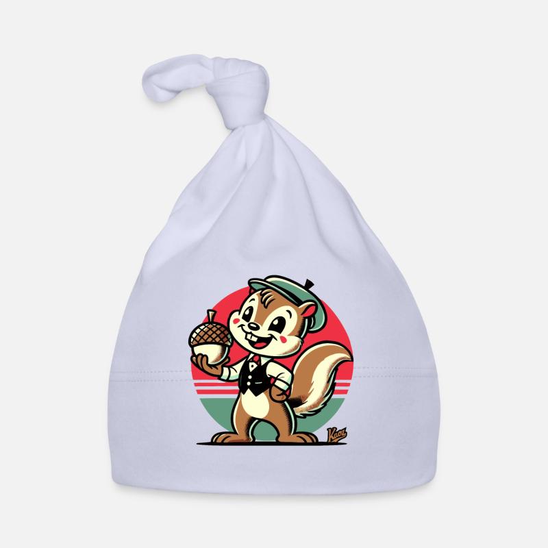 Squirrel with hazelnut Organic Baby Cap
