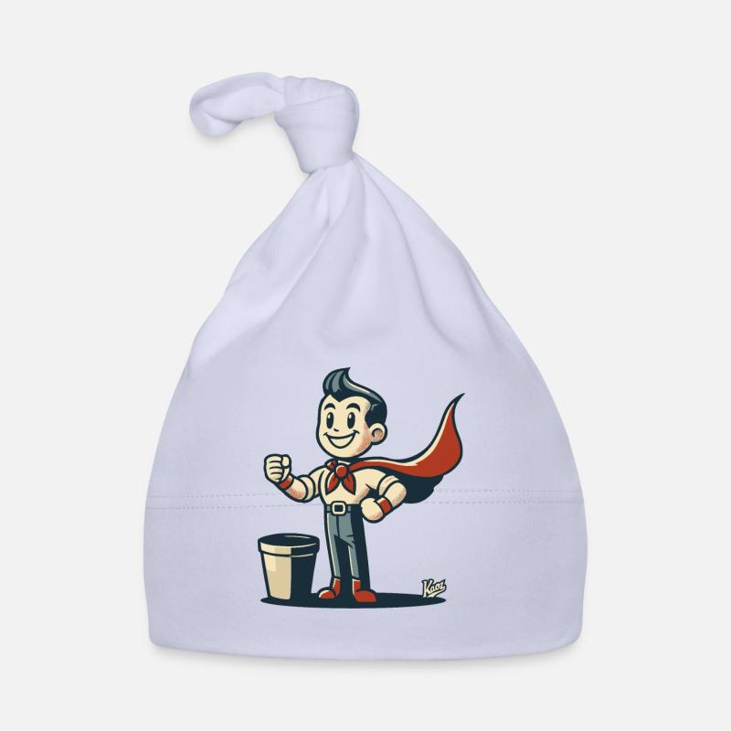 - Super-héros normal rétro trash avec cape Bonnet bio Bébé