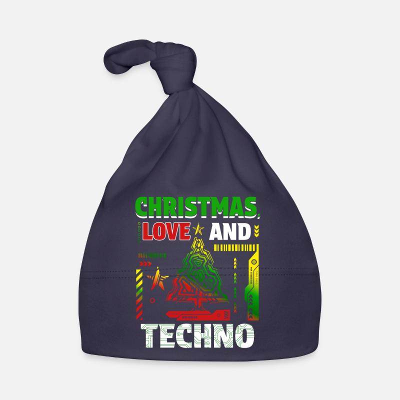Christmas Disco, Rave, Techno, House, Goa, Party Organic Baby Cap