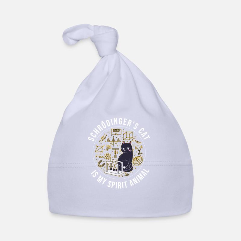 Le chat de Schrödinger : Funny Science Bonnet bio Bébé