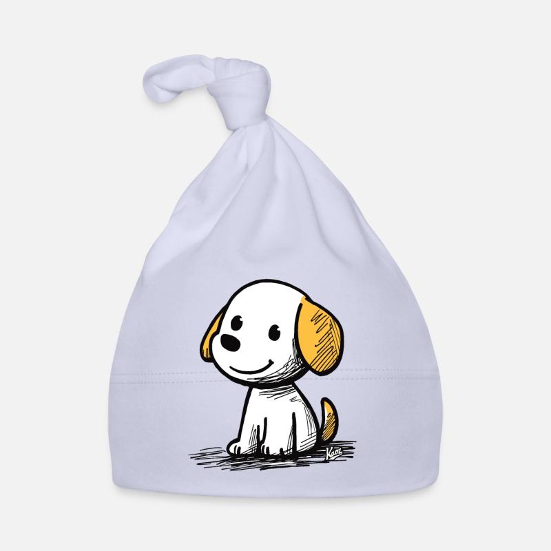 chiot de dessin animé mignon et joyeux Bonnet bio Bébé