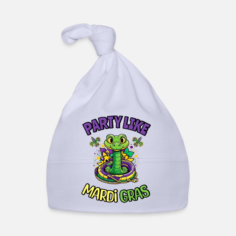 Fête comme Mardi Gras Snake Beads Fun Fest Bonnet bio Bébé