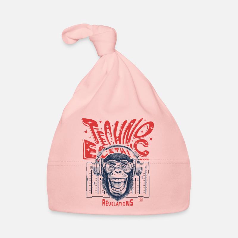 Ecstatic Techno: Monkey, Beats and Primates Shirt Organic Baby Cap