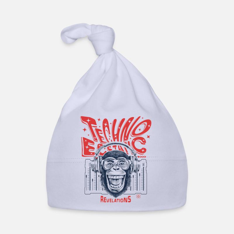 Ecstatic Techno: Affe, Beats und Primaten Shirt Baby Bio-Mütze
