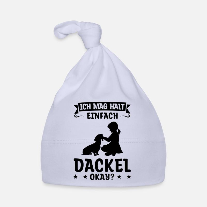 Dackel Hund Dachshund Geschenk Baby Bio-Mütze