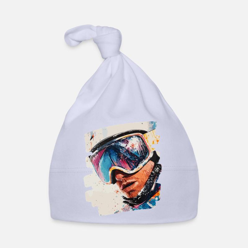 Snowboarder poudreuse Bonnet bio Bébé